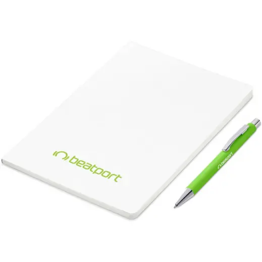 Altitude Nixon Notebook & Pen Set Lime Branded.